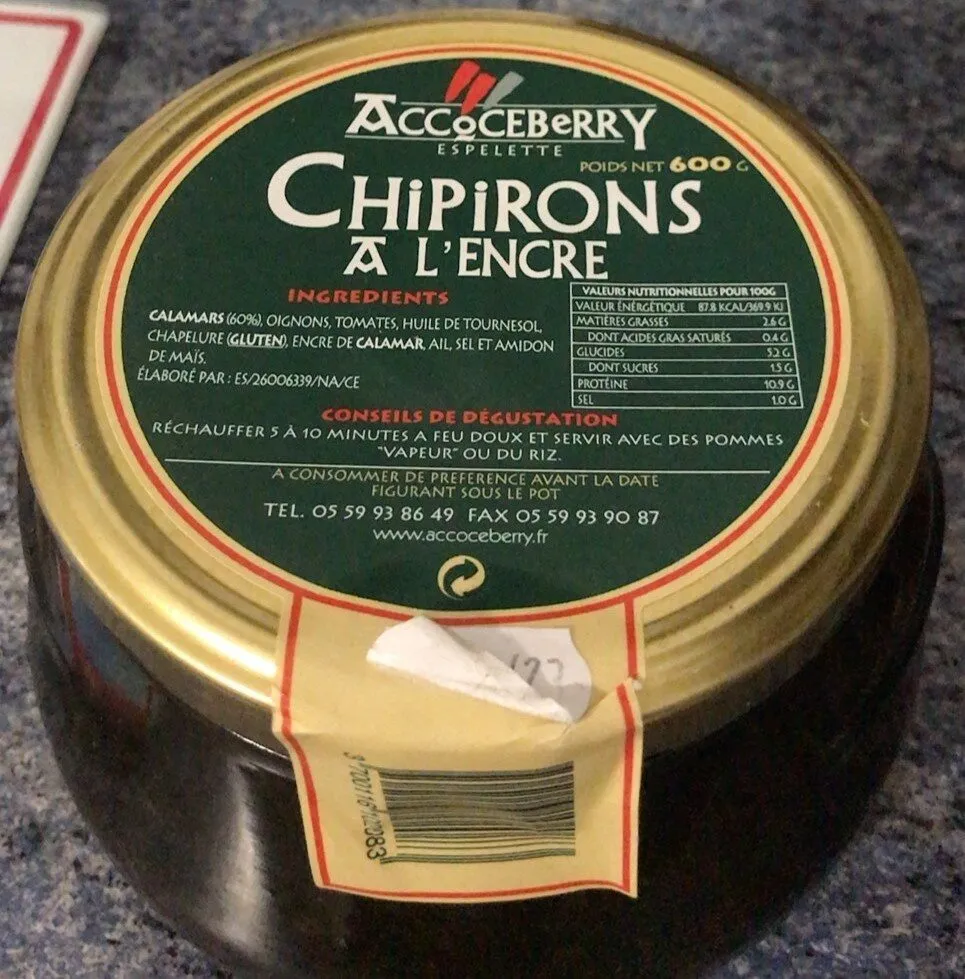 Chipirons à l’encre
