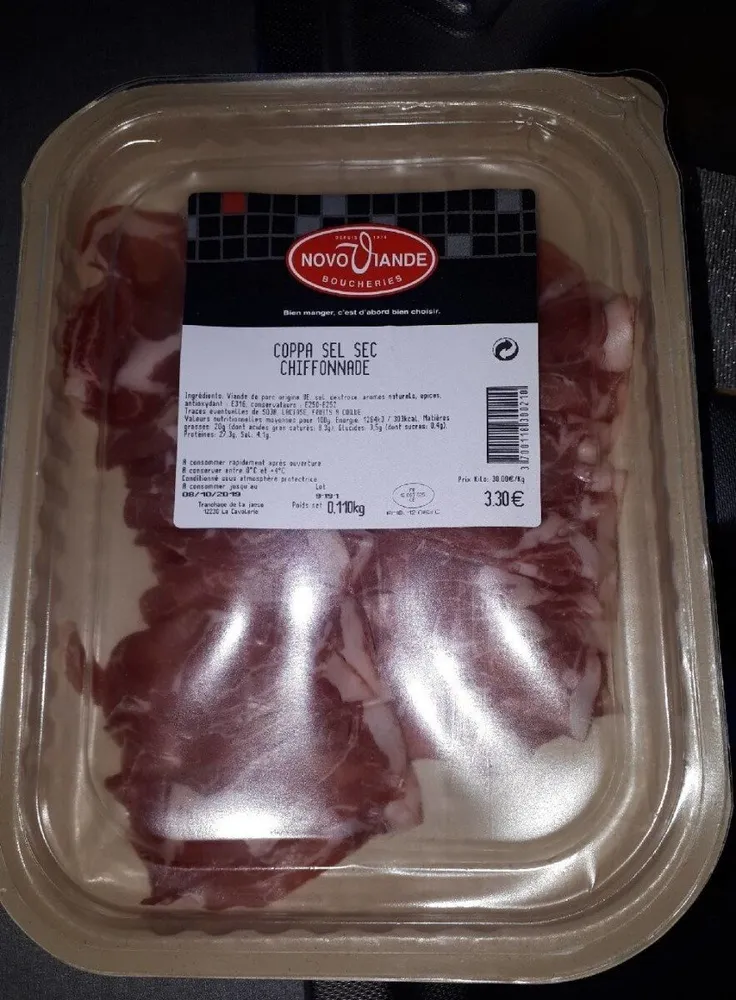 Coppa sel sec chiffonnade