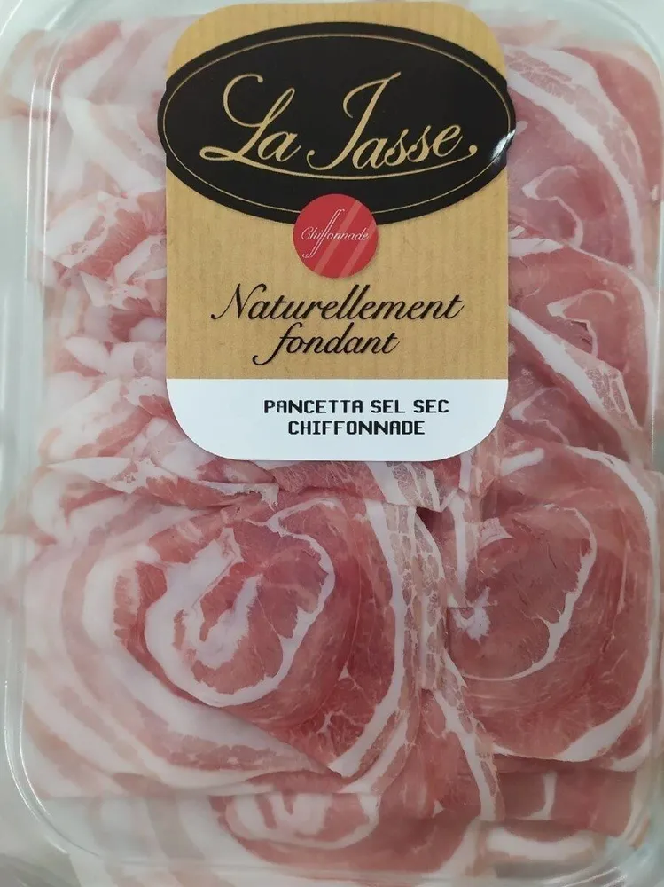 Pancetta sel sec chiffonade