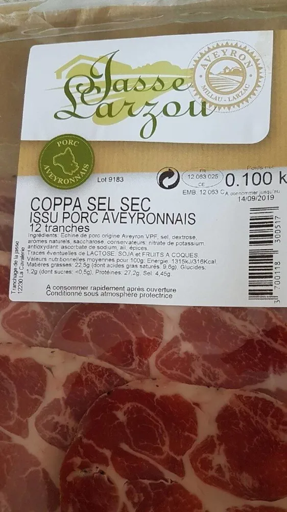 Compta sel sec : issu porc aveyronnais