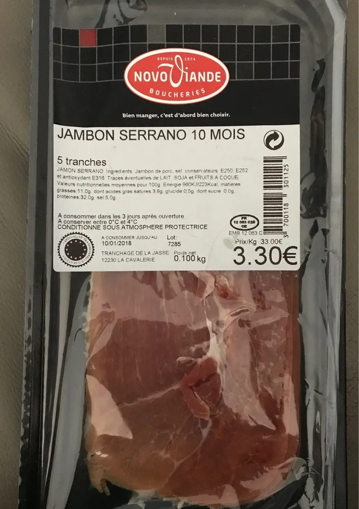 Jambon Serrano 10 mois