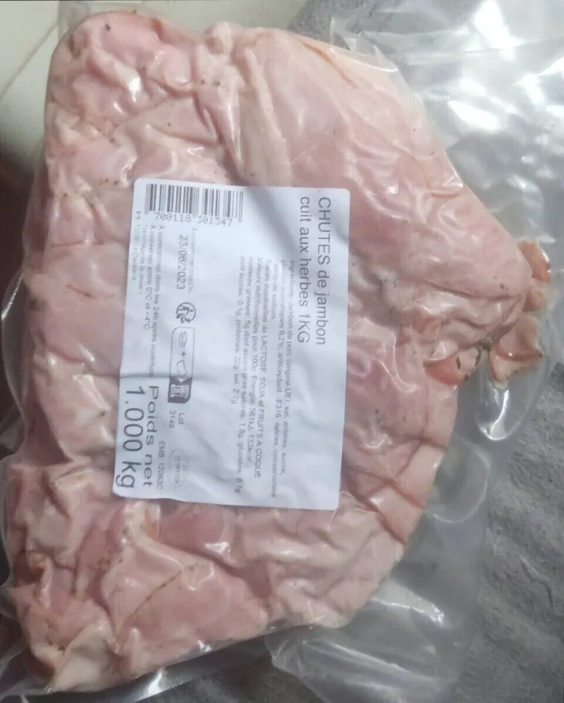 Chute de jambon cuit aux herbes