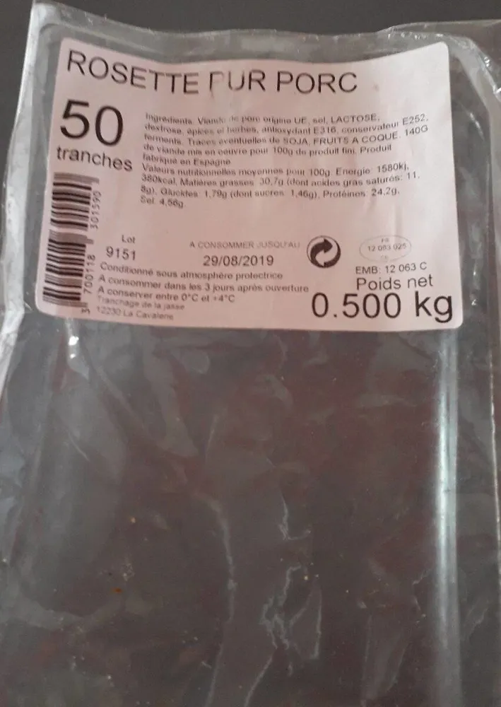 Rosette pur porc