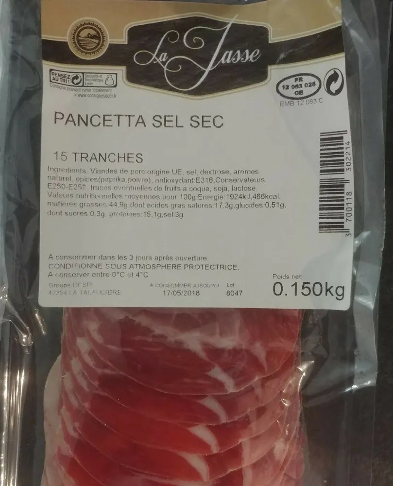 Pancetta sel sec
