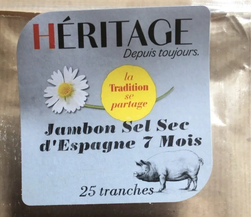 Jambon sec d’Espagne 7 mois 25 tranches