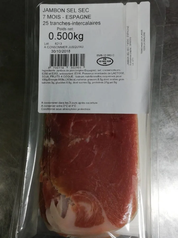 Jambon sel sec 7moi