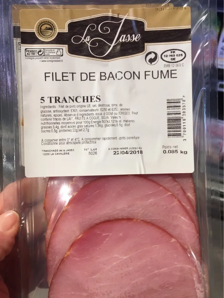 Filet de bacon fumé