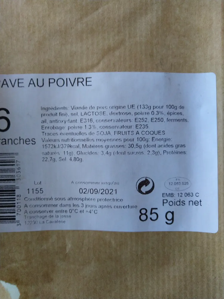 Pave au poivre