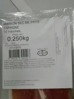 Jambon sec de pays espagne
