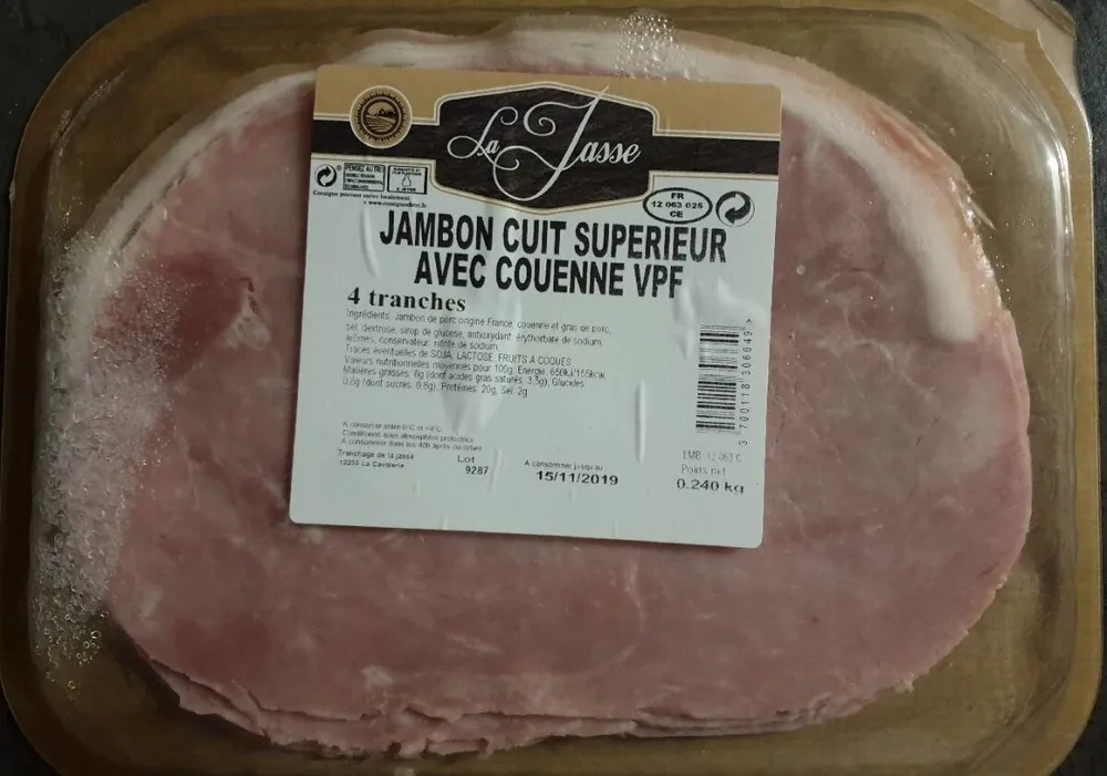 Jambon cuit Supérieur avec couenne VPF