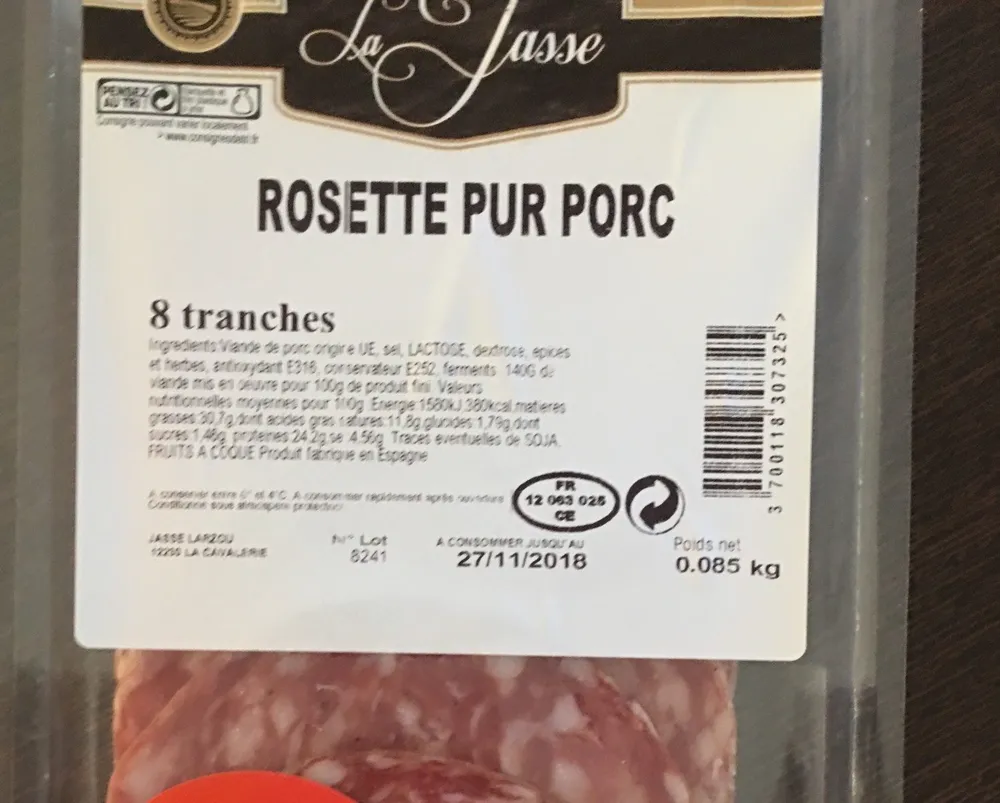 Rosette pur porc