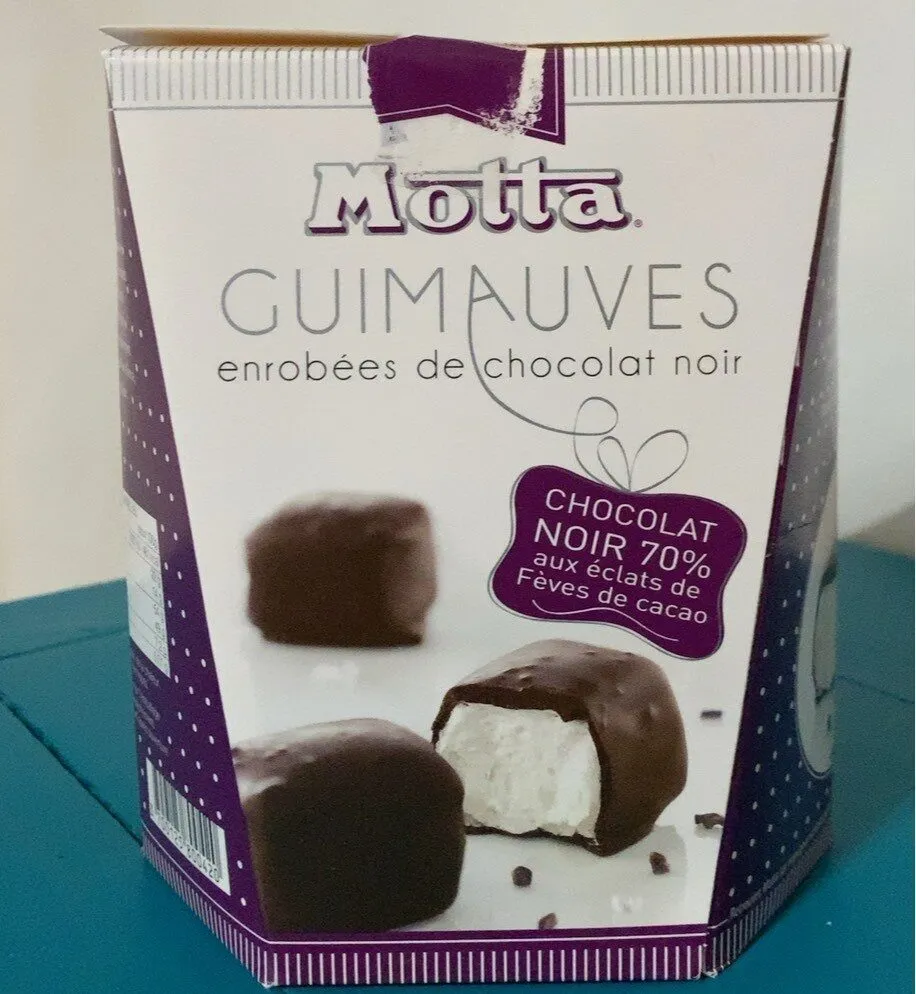 Guimauves enrobées de chocolat noir