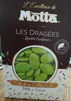 L'excellence de motta-dragées cœur de chocolat
