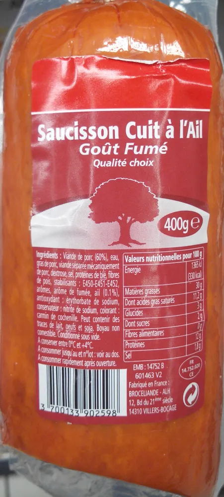 Saucisson Cuit à l'Ail
