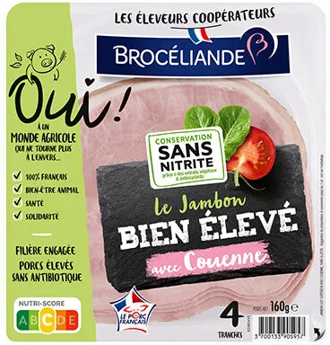 Jambon Bien Élevé avec couenne 4 tranches