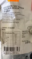 Saucisson sec pur boeuf kasher