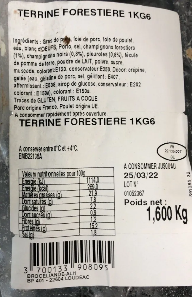 Terrine forestière