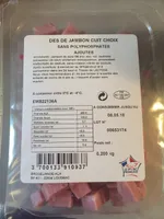 Des de jambon cuit choix dans polyphosphates ajoutes