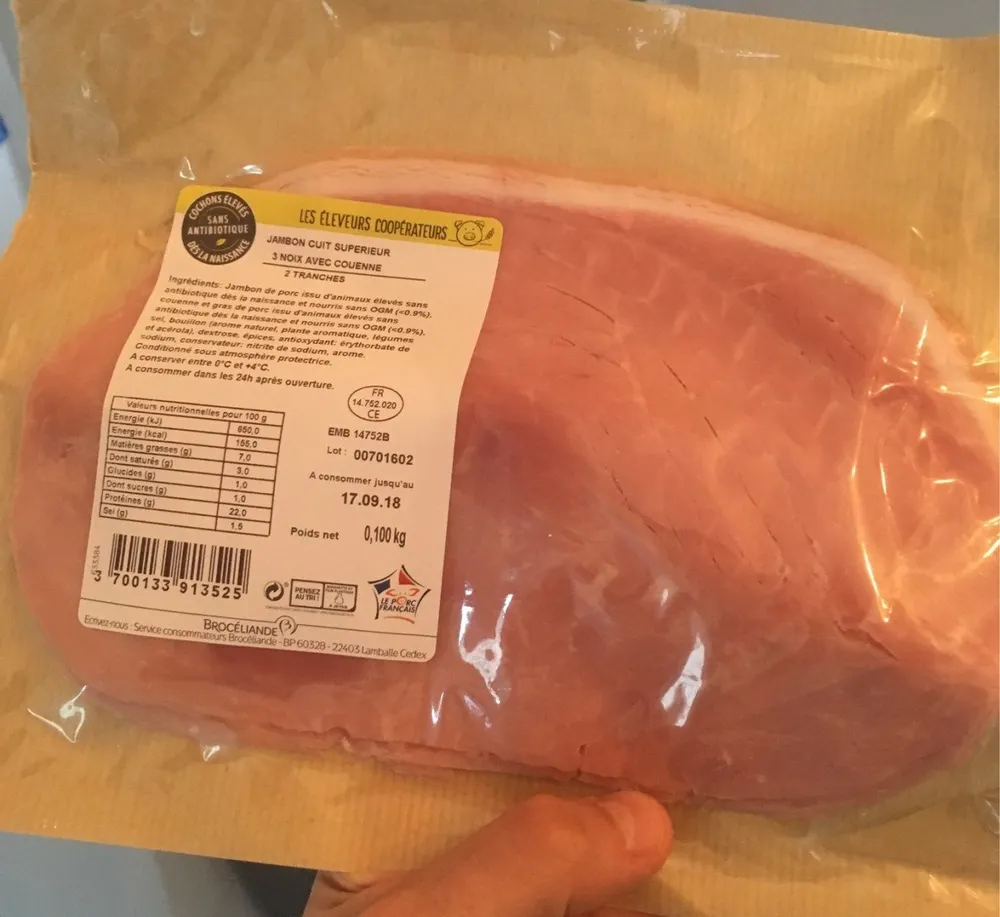 Jambon cuit superieur