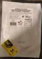 JAMBON CUIT CHOIX SANS POLYPHOSPHATES AJOUTÉS AVEC COUENNE