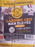 Les lardons gris bien élevés fumés