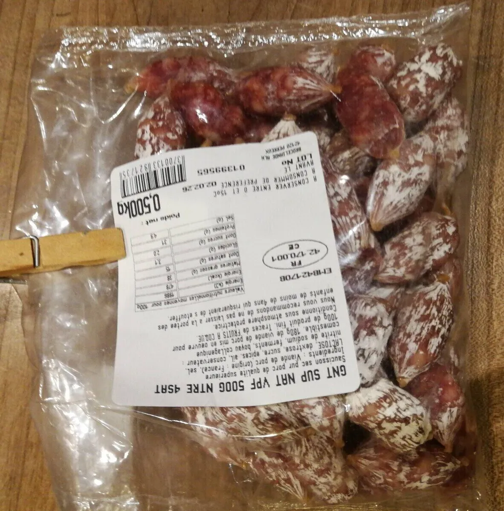 Saucisson sec pur porc de qualité supérieure