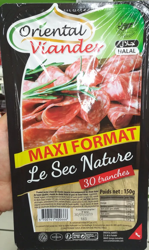 Le Sec nature - 30 tranches