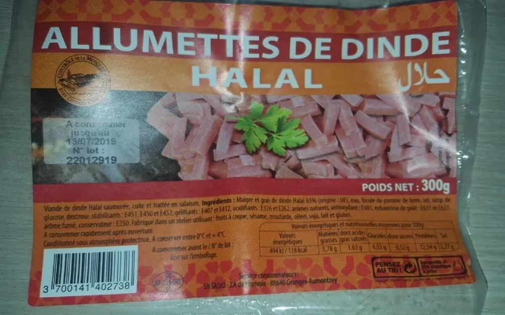 Allumette de dinde