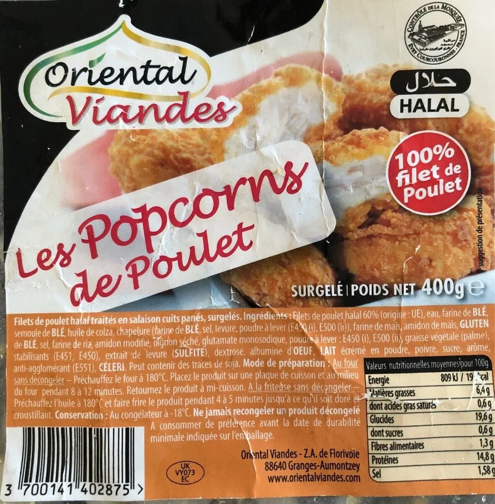 Les popcorns de poulet