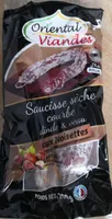 Saucisse sec courbe aux noisettes