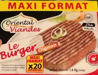 Burger halal aux oignons-surgelé