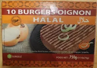 10 burgers oignon Halal