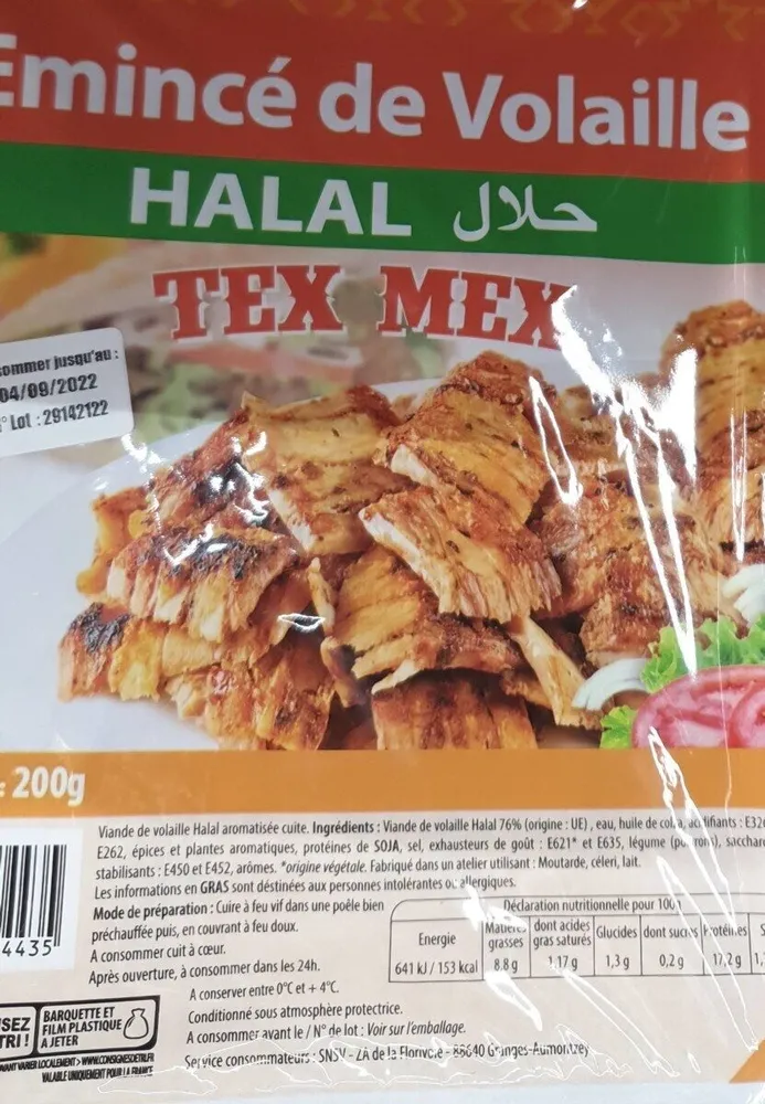 Emincé de volaille hall tex mex