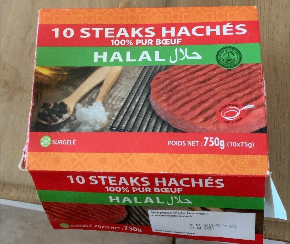 10 Steaks Haches 100% Pur Boeuf Halal