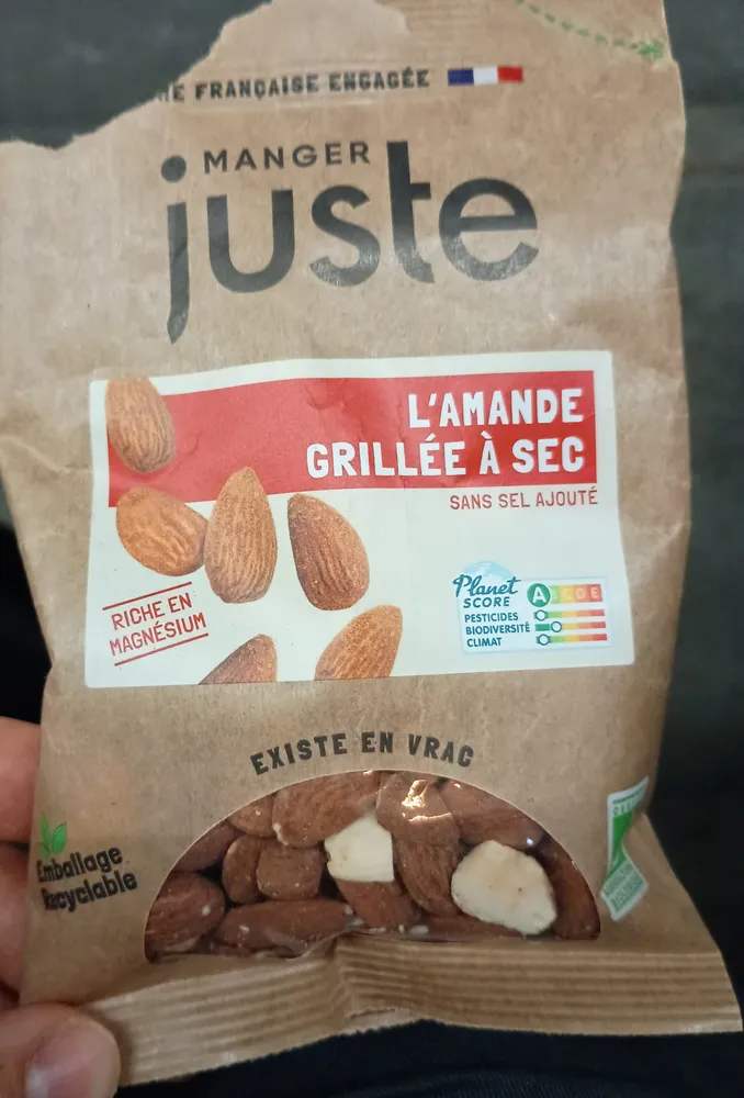 Amandes grillées décortiquées