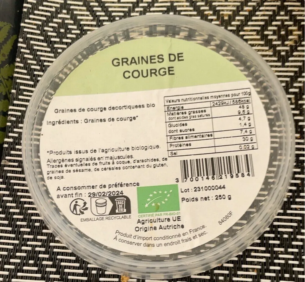 Graines de courge