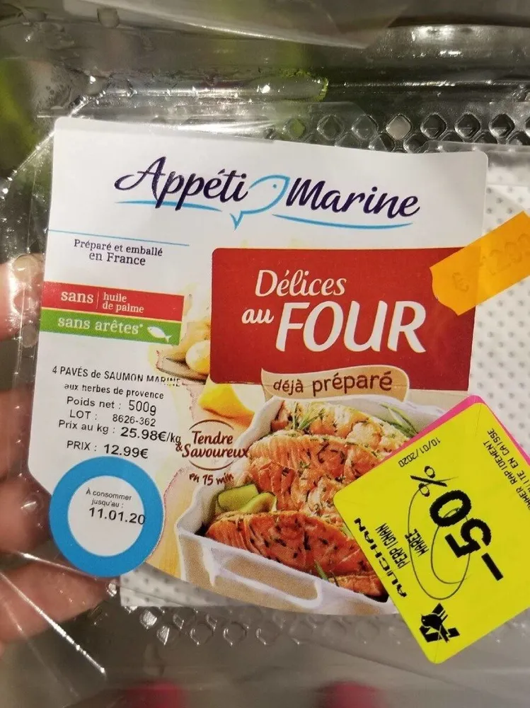 4 pavés de saumon mariné aux herbes de Provence