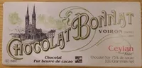 Chocolat Bonnat Ceylan