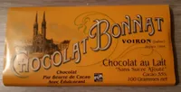 Chocolat Bonnat chocolat au lait "sans sucre ajouté" cacao 55 %