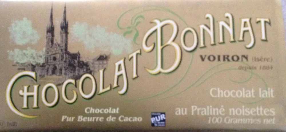 Chocolat lait au praliné noisettes