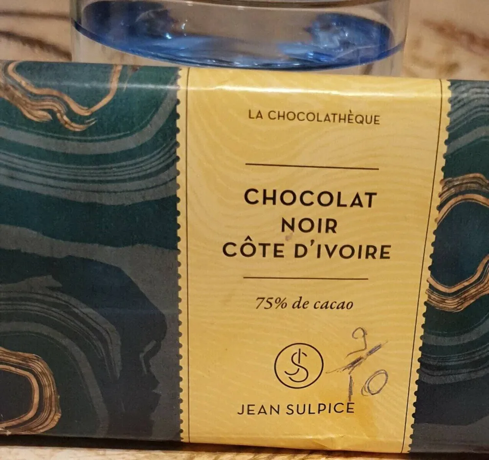Chocolat noir cote d ivoire 75%de cacao