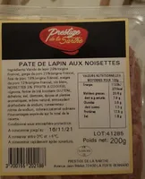Paté de lapin aux noisettes