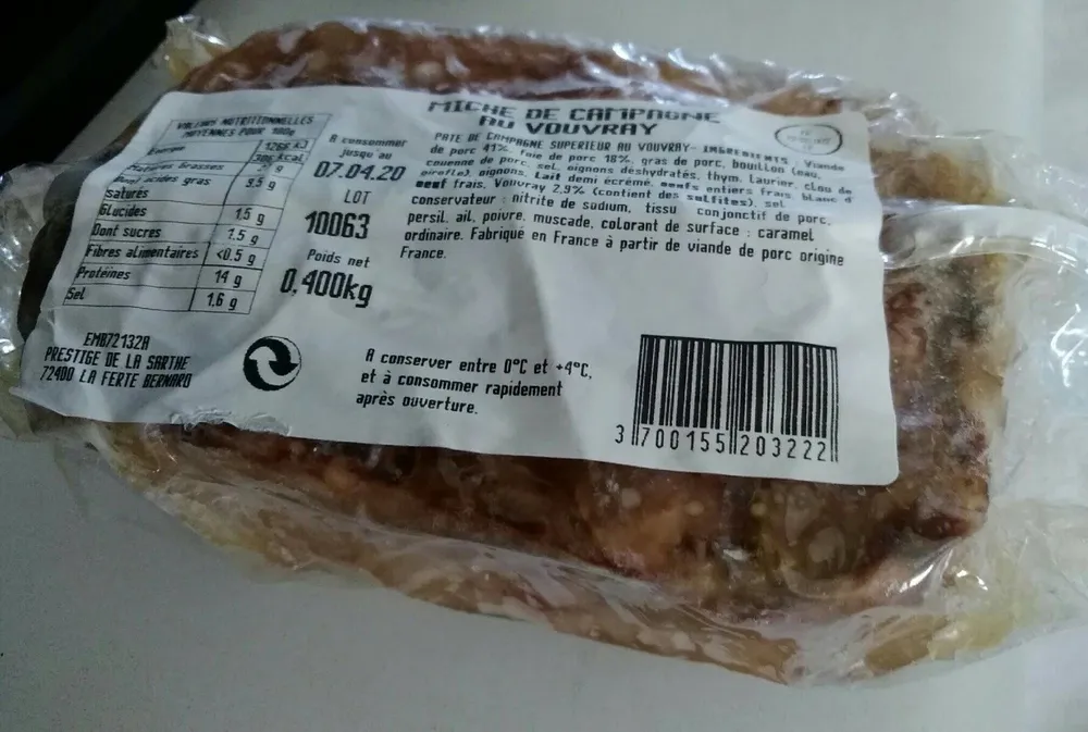 Miche de campagne au vouvray
