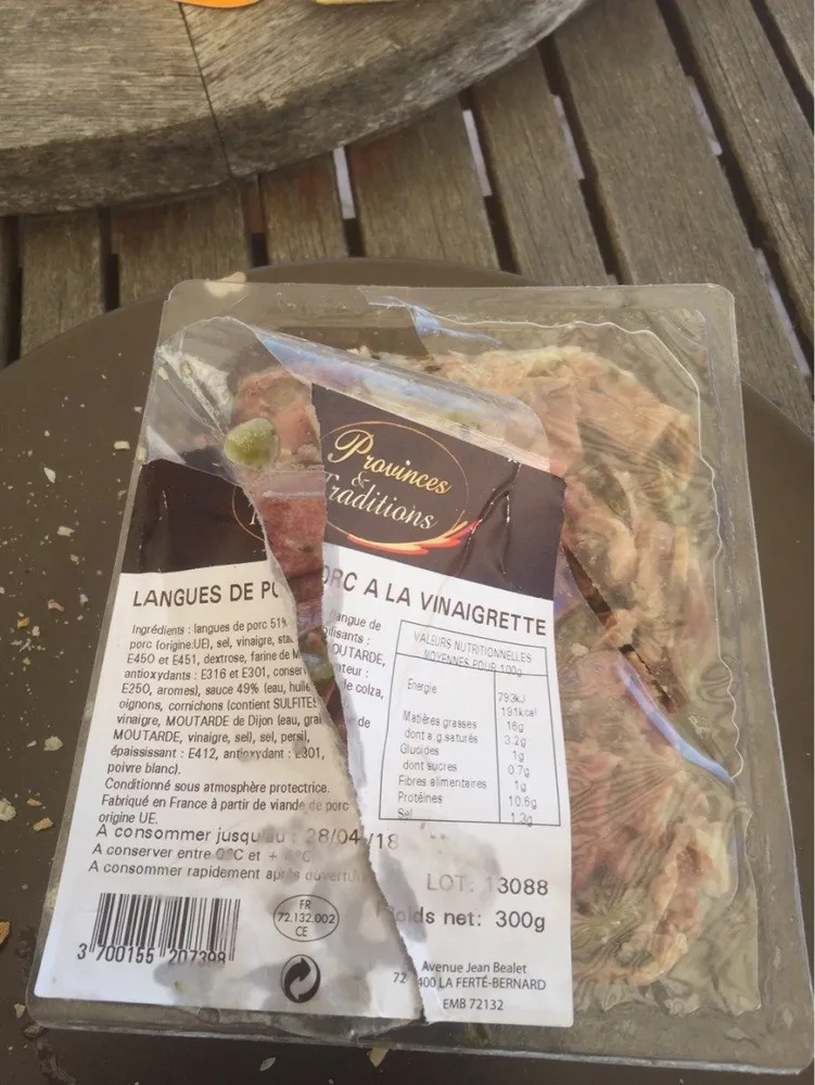 Langues de porc a la vinaigrette
