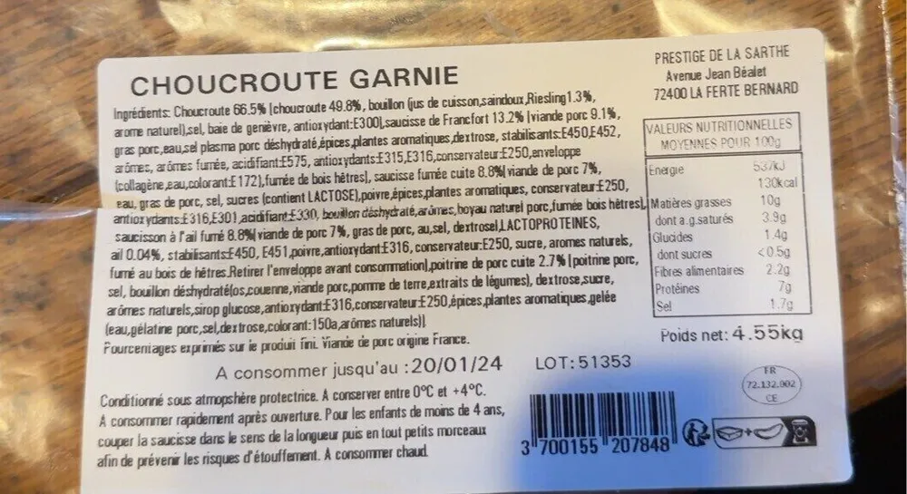 Choucroute garnie