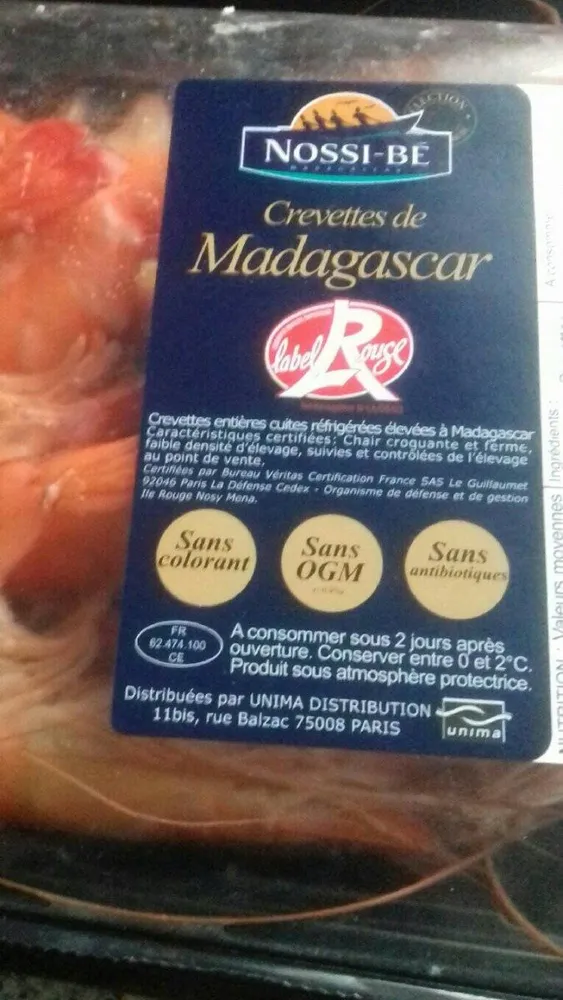 Crevette de Madagascar