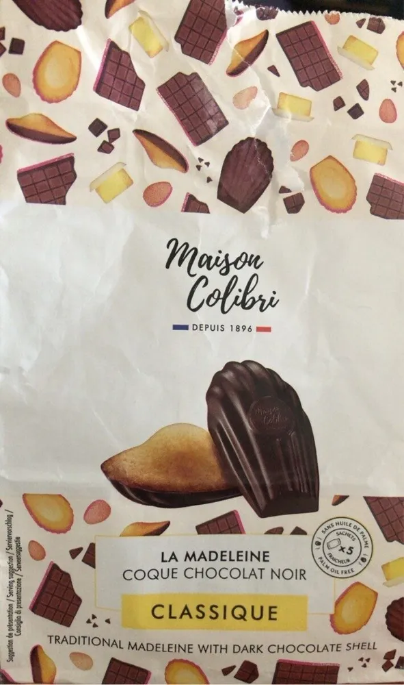 Madeleine coque chocolat noir