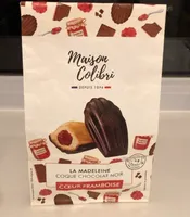 La madeleine coque chocolat noir coeur framboise