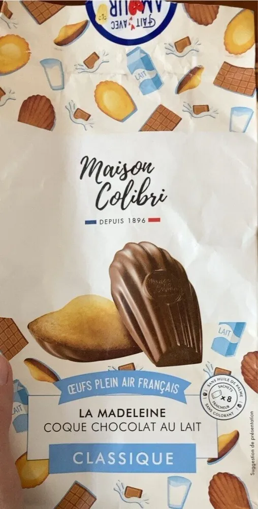 La Madeleine coque chocolat au lait