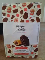 Madeleine coque chocolat coeur framboise